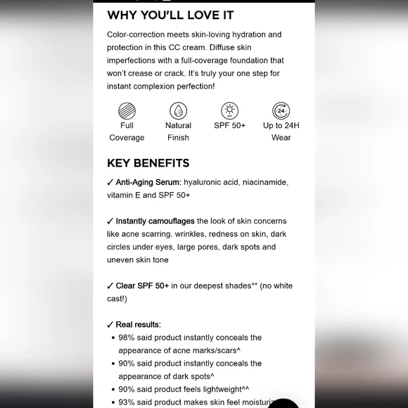 IT Cosmetics CC+ Cream Foundation SPF 50+ ❤️3 Piece Set- FULL SIZE - Picture 4 of 5